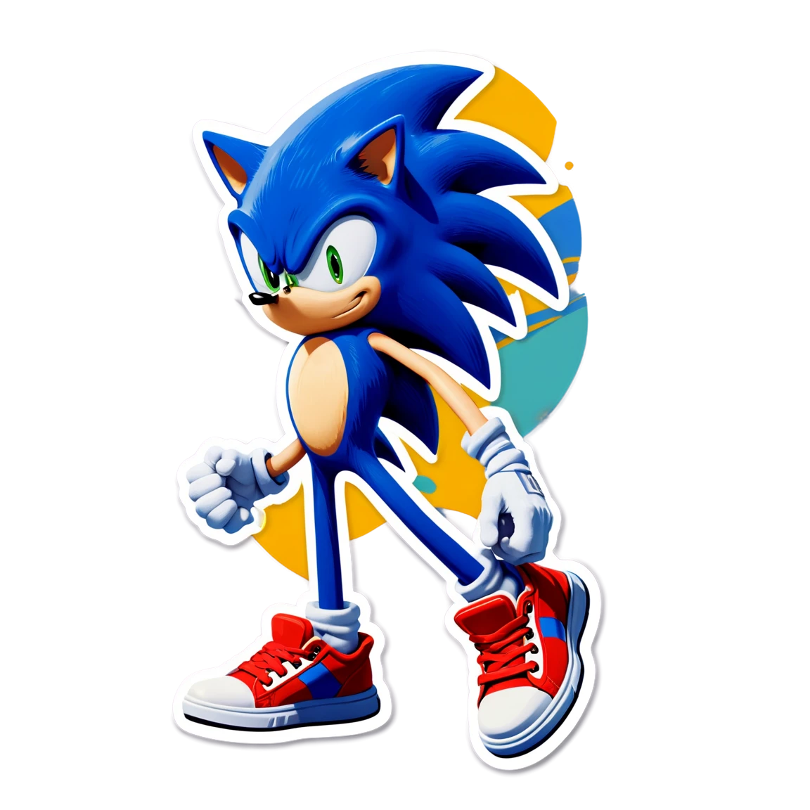 Sonic the Hedgehog wearing sneakers, Sonic the Hedgehog sticker