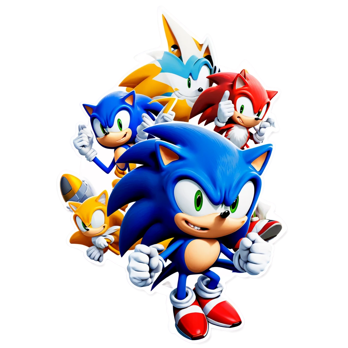 Sonic the Hedgehog with friends, Sonic the Hedgehog sticker