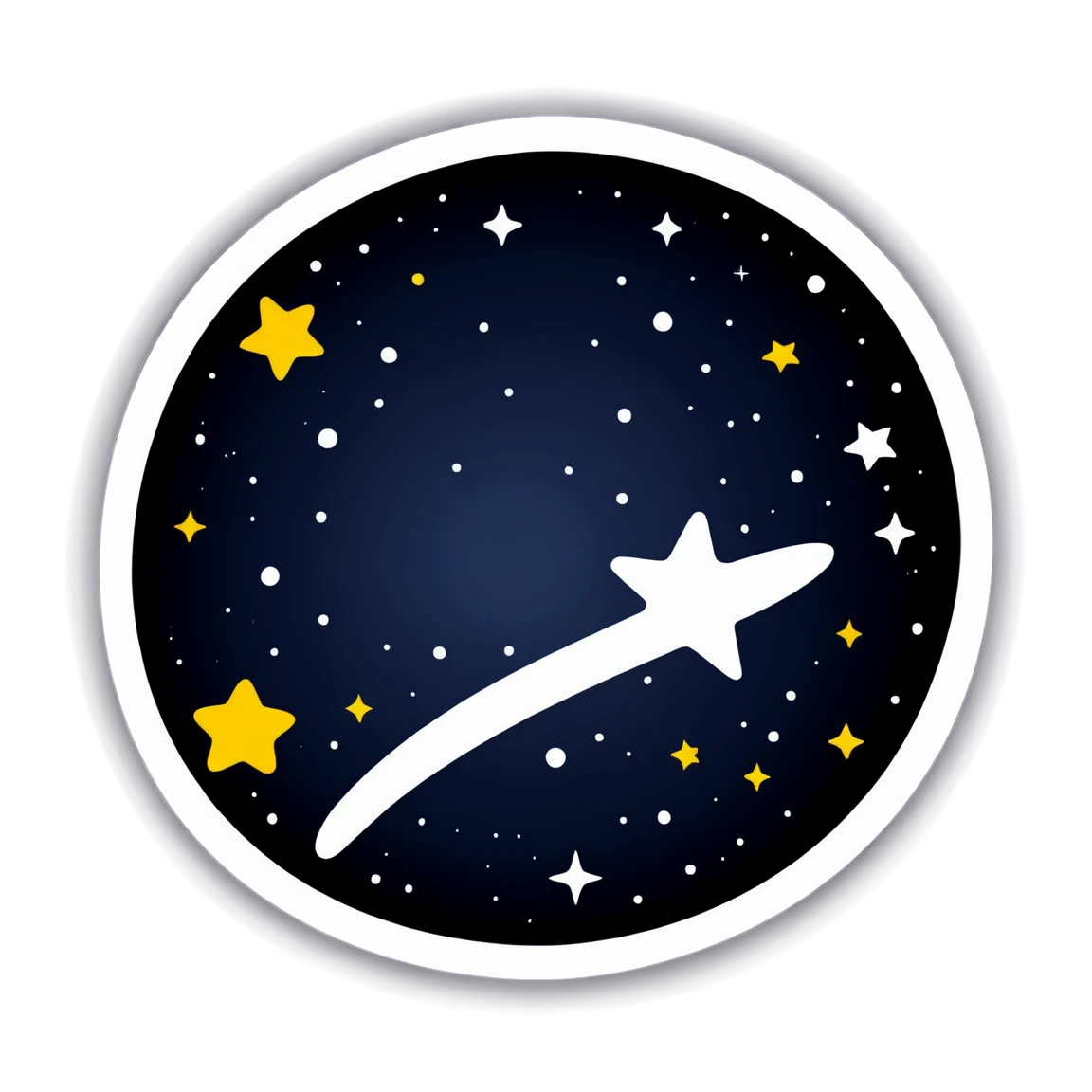 Space sticker with star