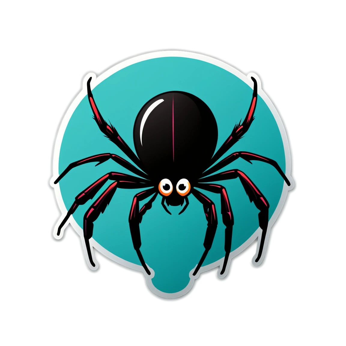 Spider crawling, spider sticker