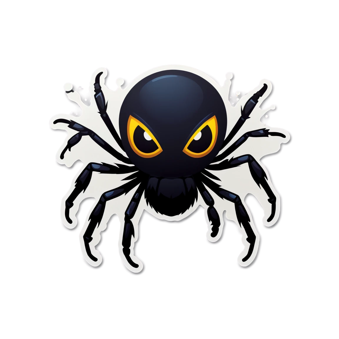 Spider with baby spiders, spider sticker