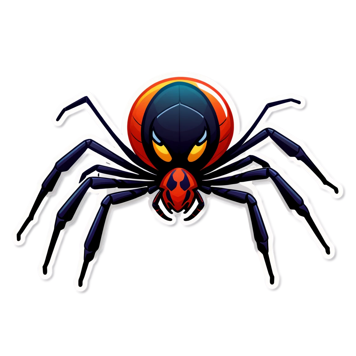 Spider with prey, spider sticker