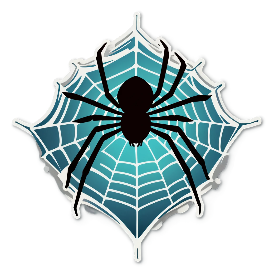 Spider in a web, spider sticker