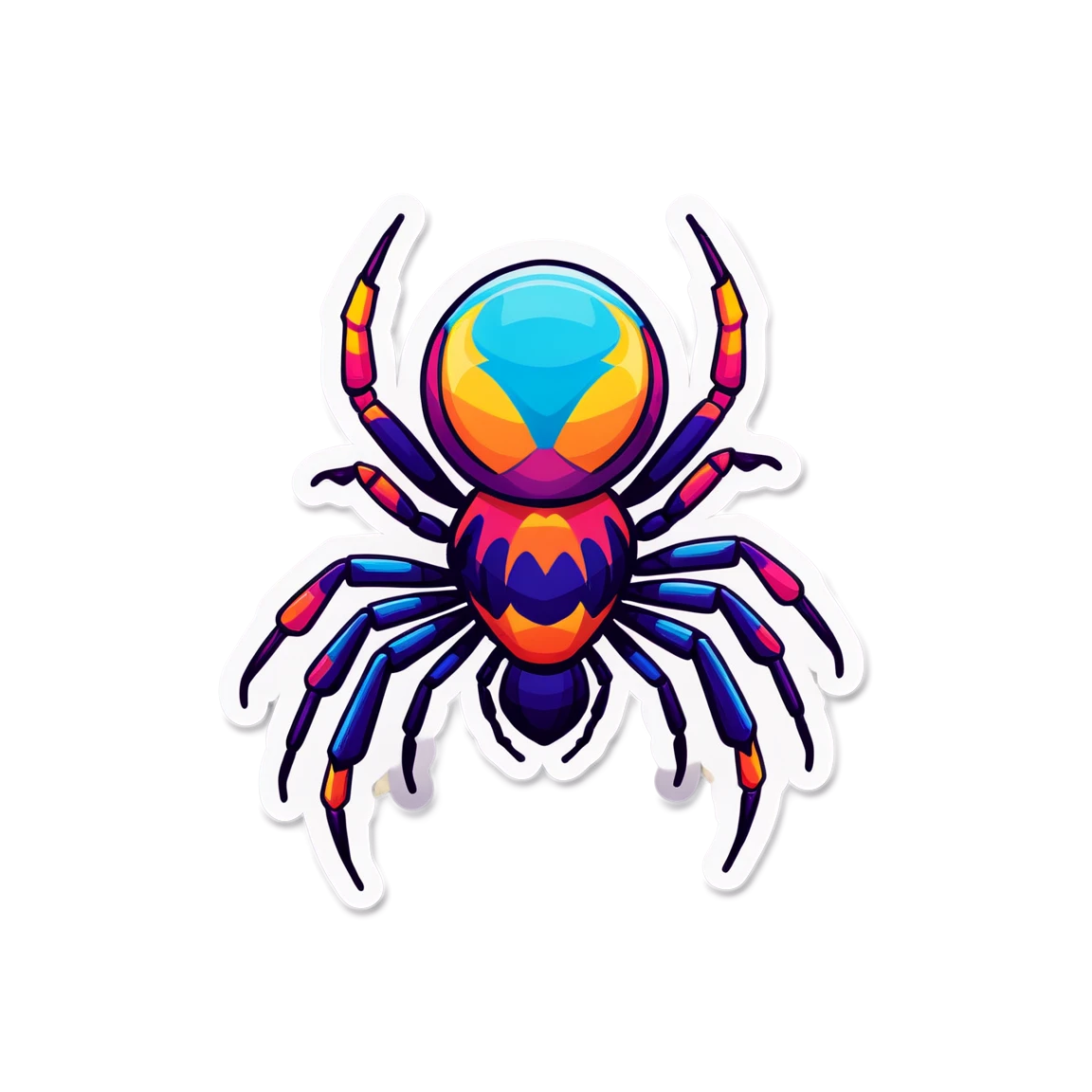 Colorful spider, spider sticker