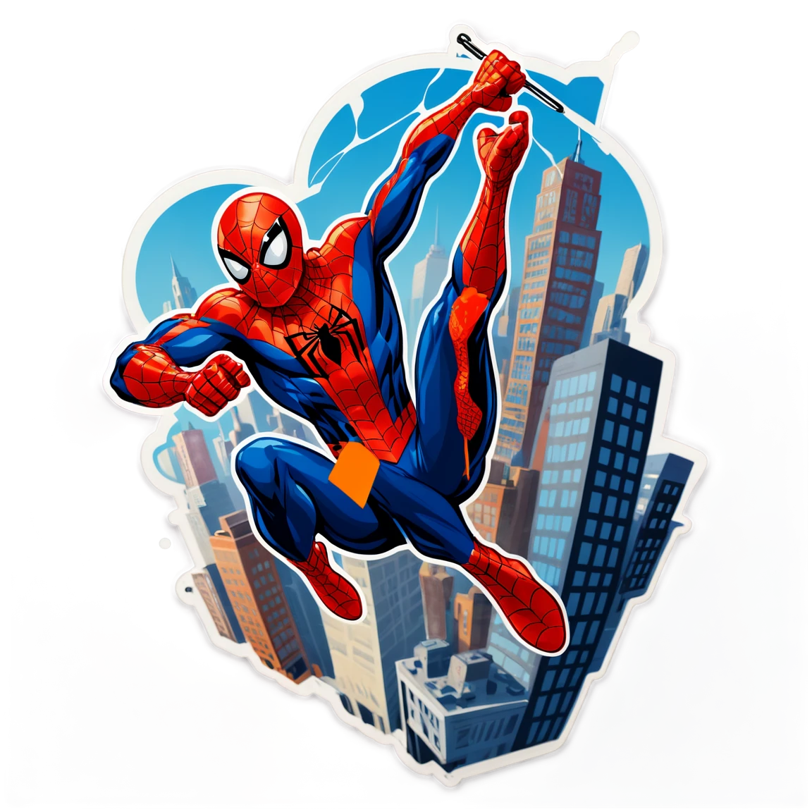 Spiderman in new york, spider-man sticker, Spiderman sticker