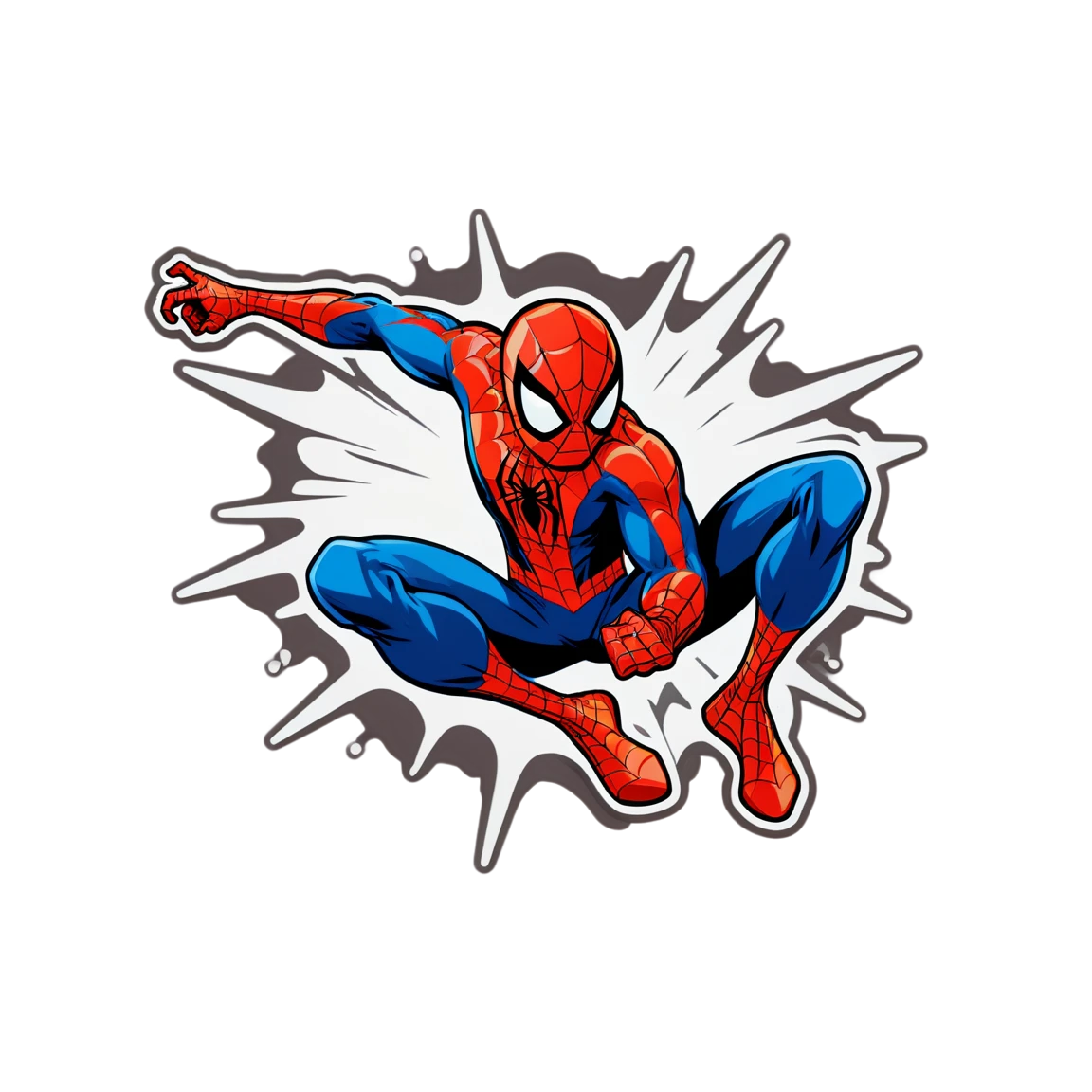 Spiderman jumping, spider-man sticker, Spiderman sticker