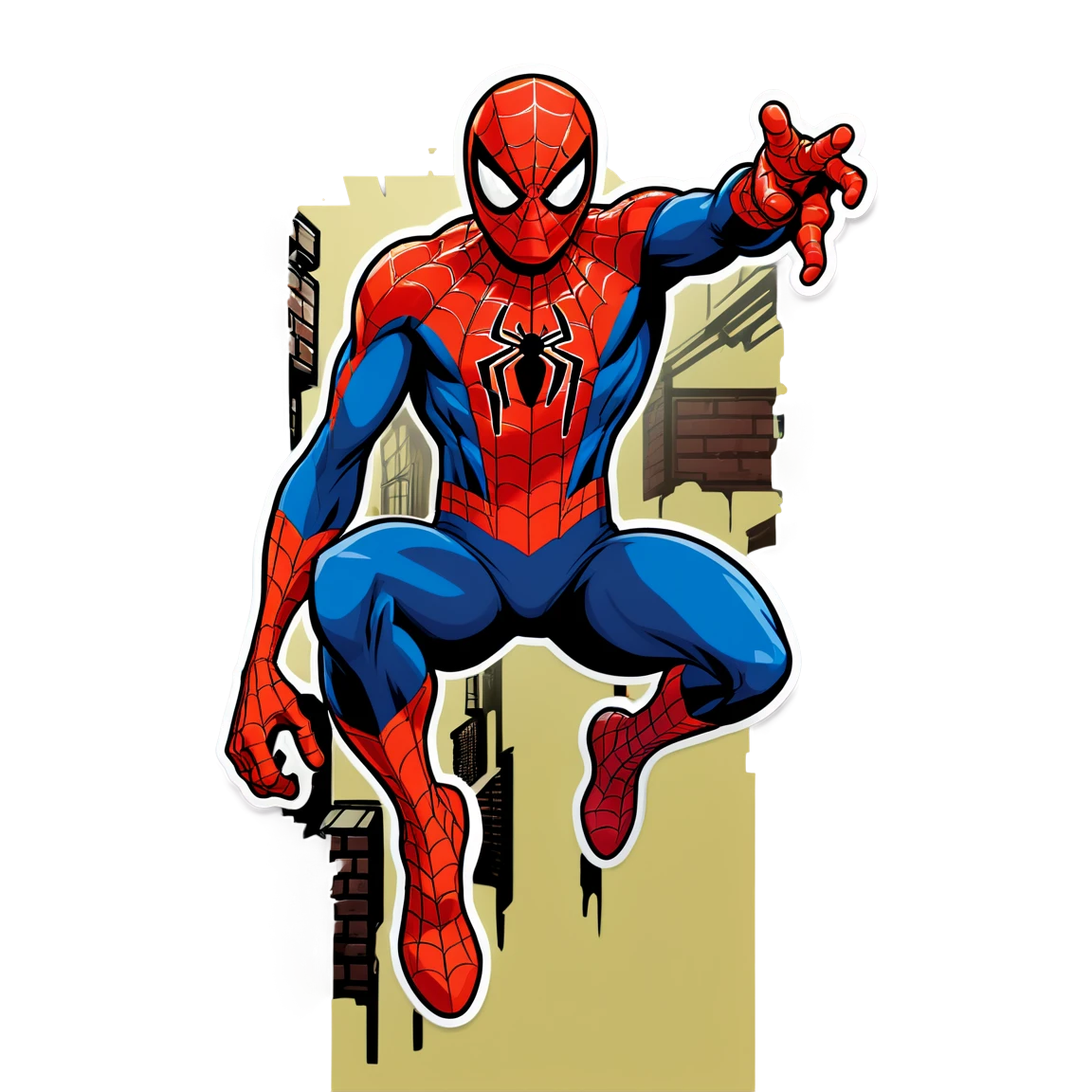 Spiderman in the wall, spider-man sticker, Spiderman sticker