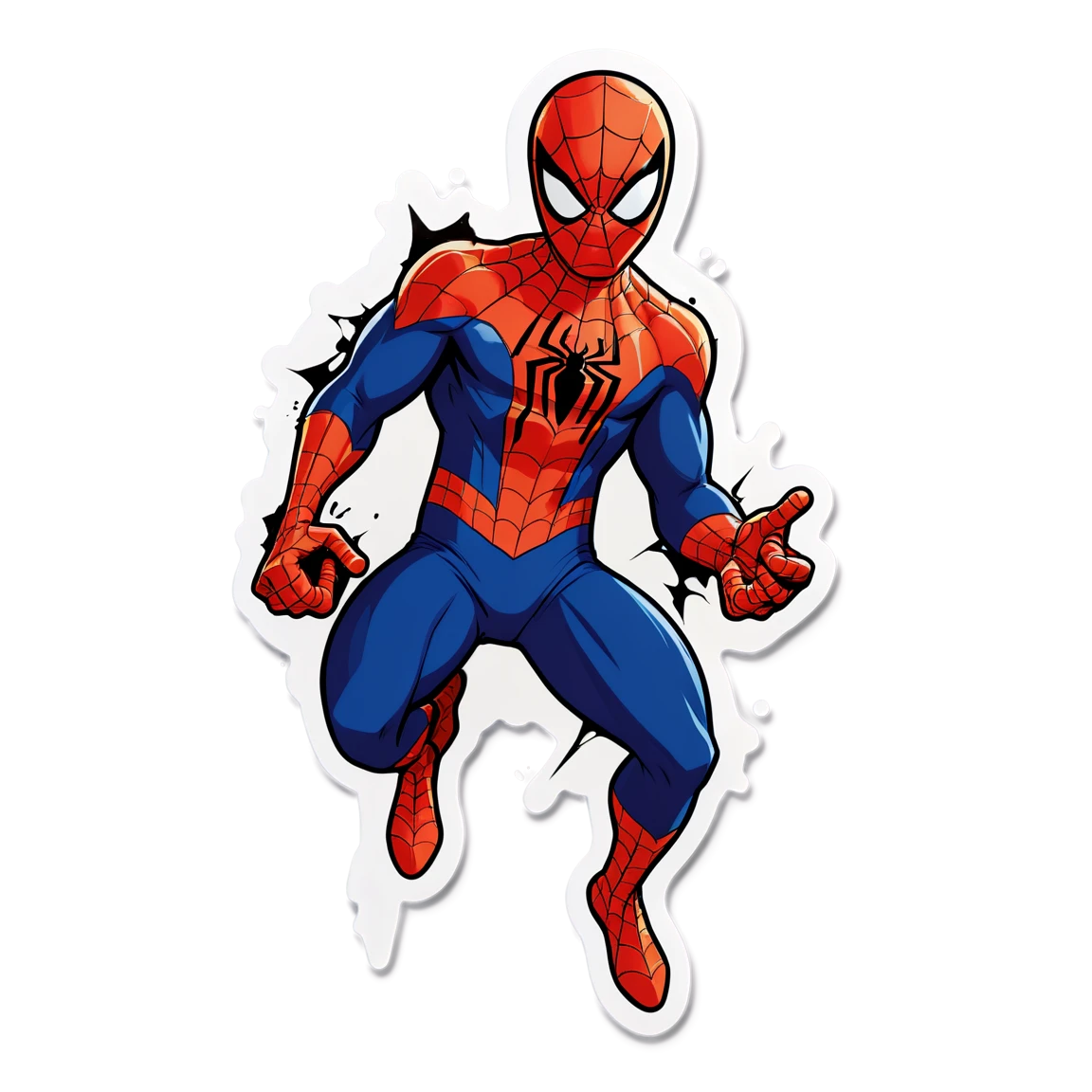 Spiderman throwing spider web, spider-man sticker, Spiderman sticker