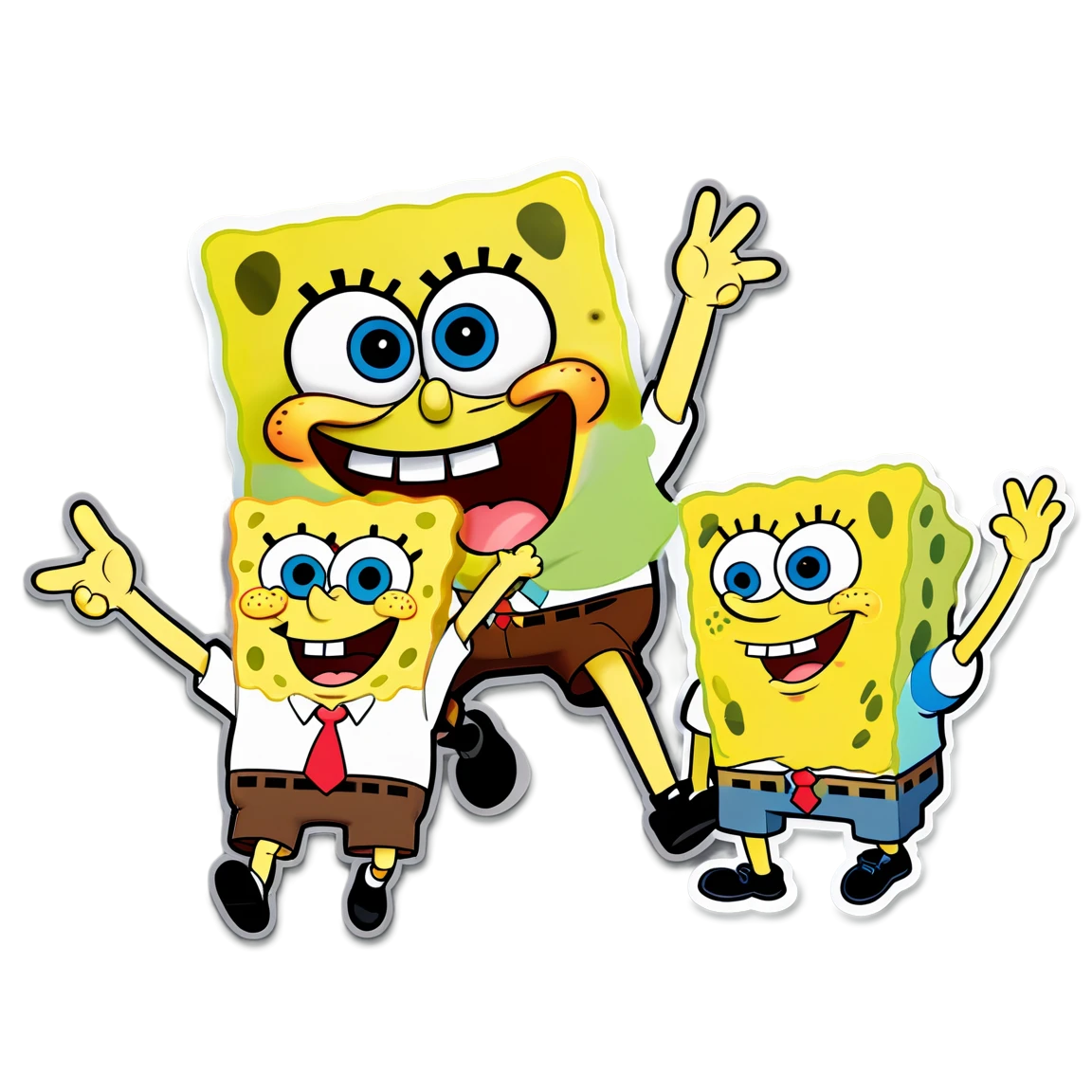 Spongebob sticker with friends