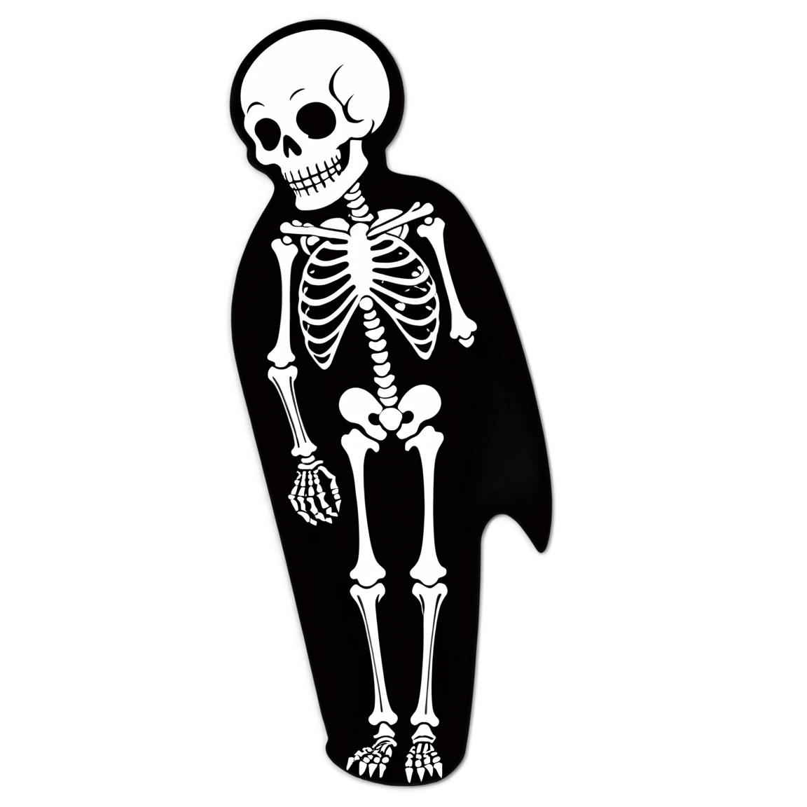 Spooky skeleton, spooky sticker