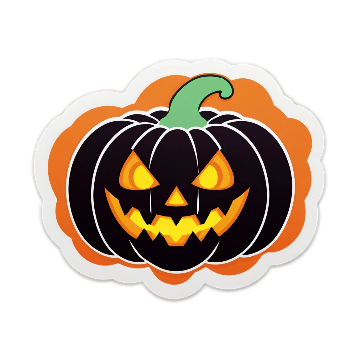 Spooky pumpkin, spooky sticker