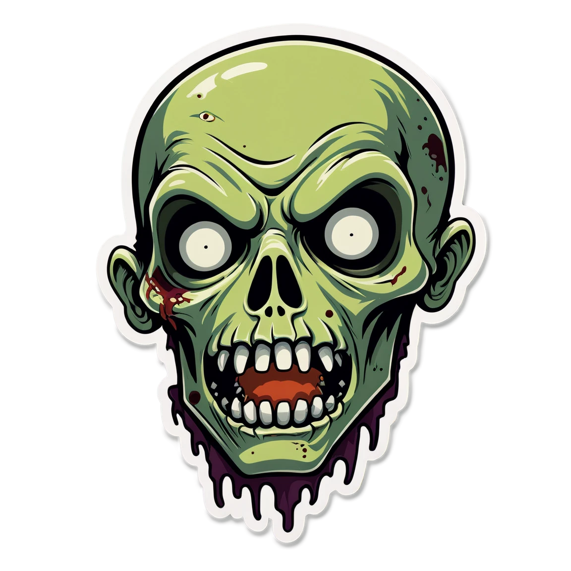 Spooky zombie, spooky sticker