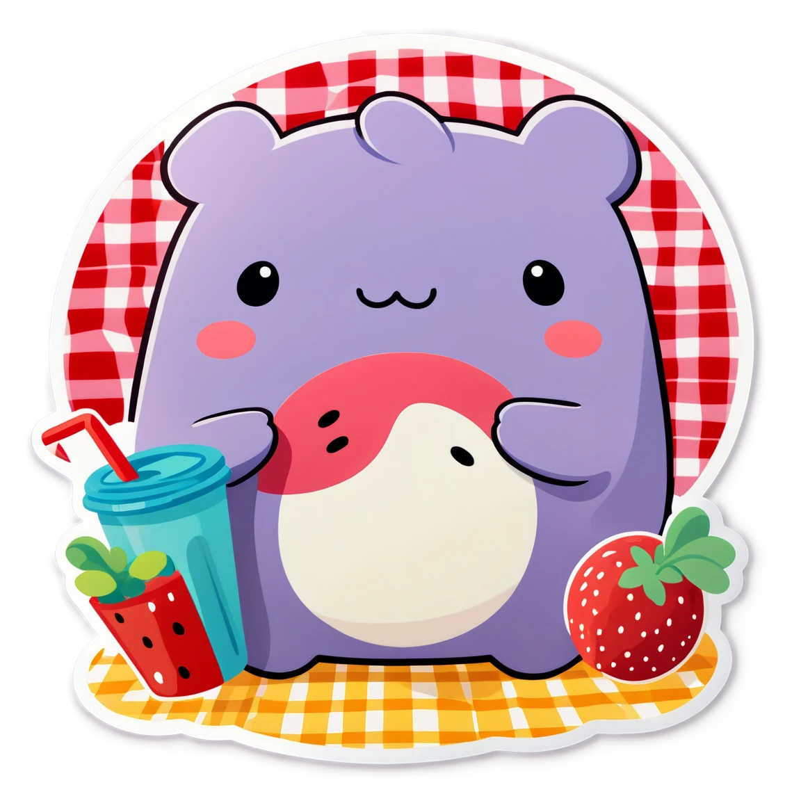 Purple squishmallow, cute squishmallow sticker, squishmallow sticker