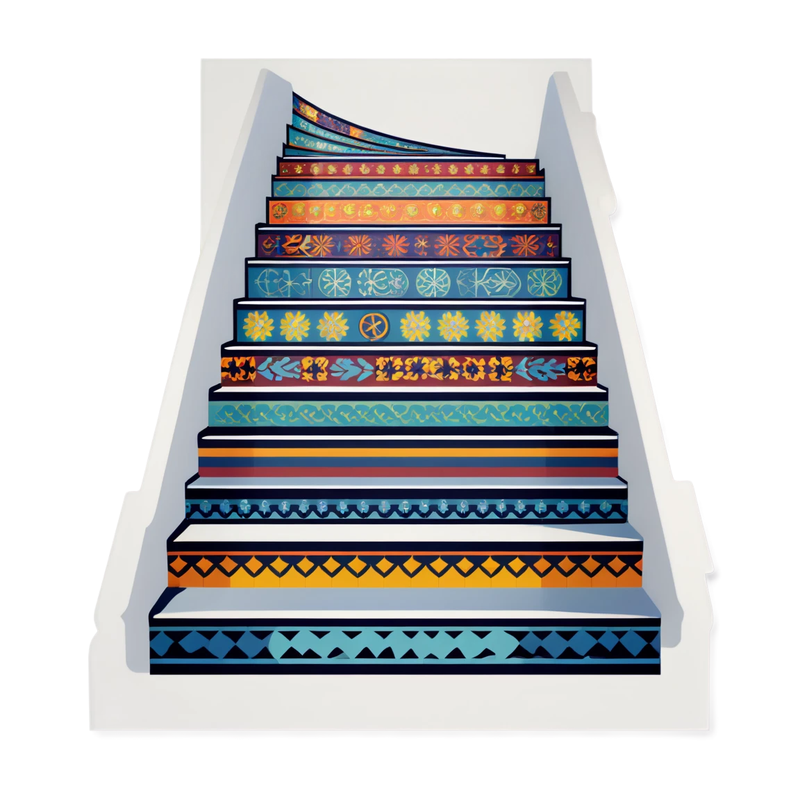 Stair sticker with tile patterns, stair sticker