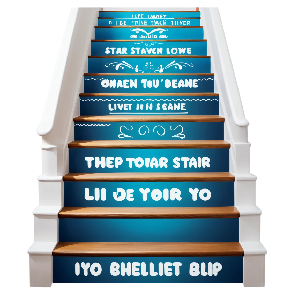 Stair sticker with motivational quotes, stair sticker