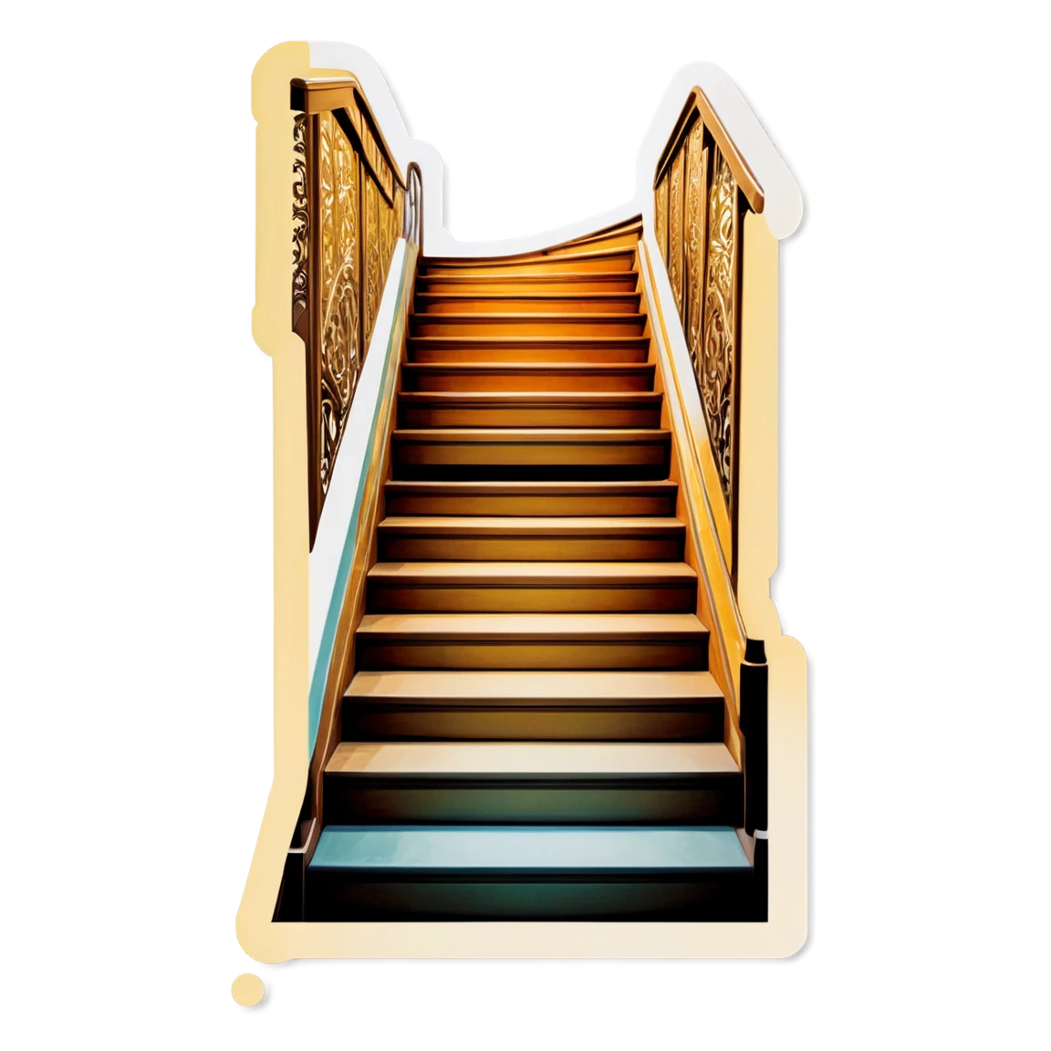 Stair sticker with vintage look, stair sticker