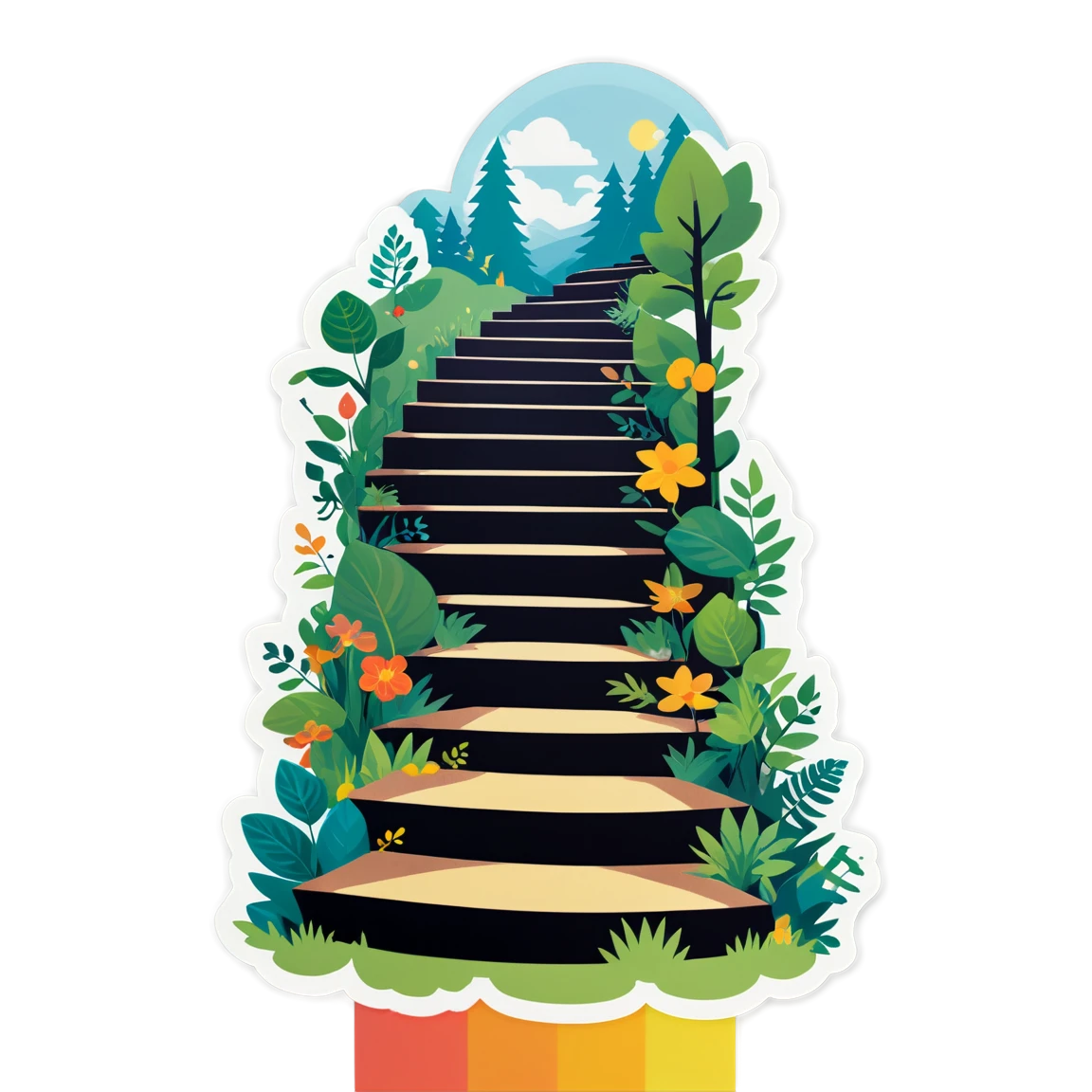 Stair sticker with nature scenes, stair sticker