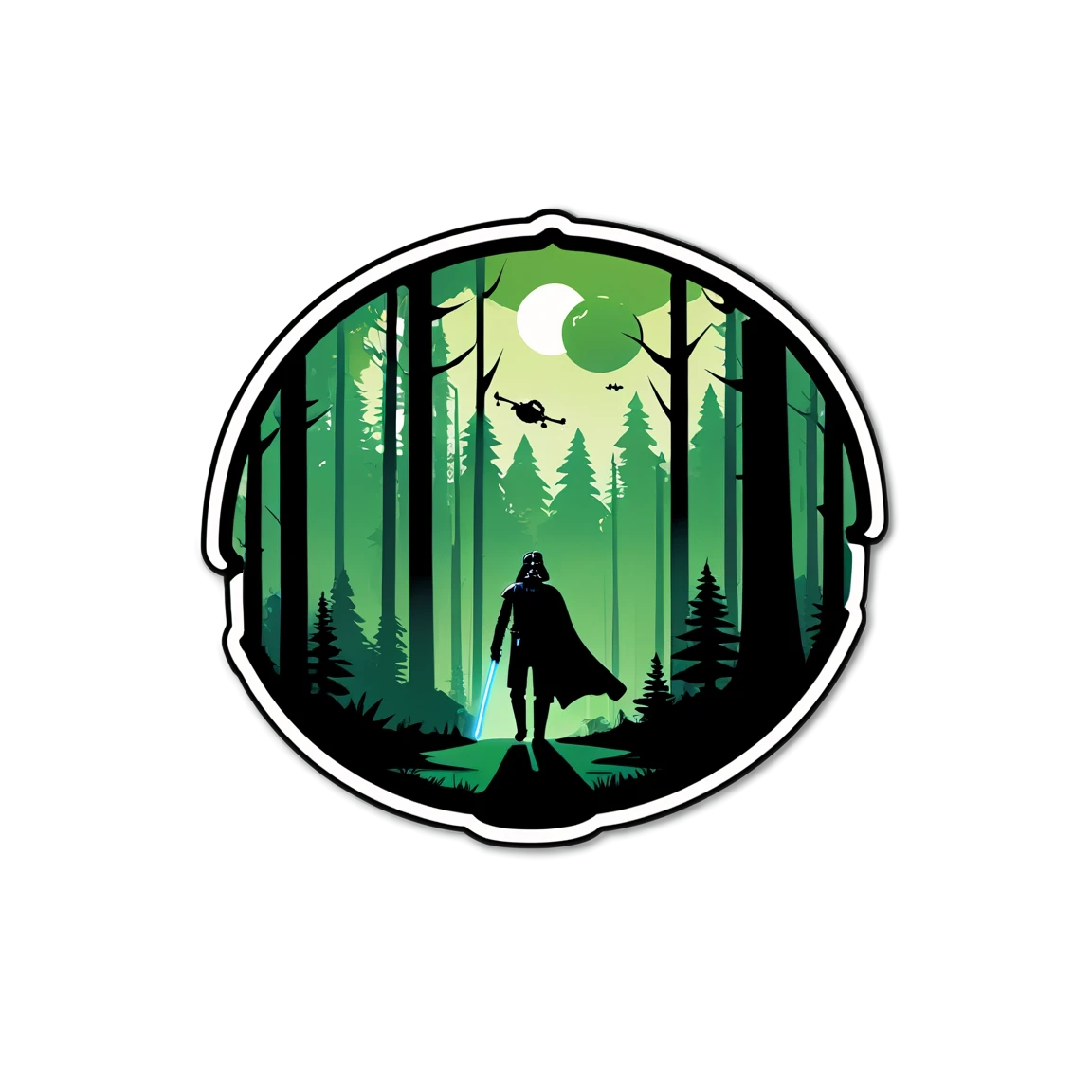 Star wars in a forest