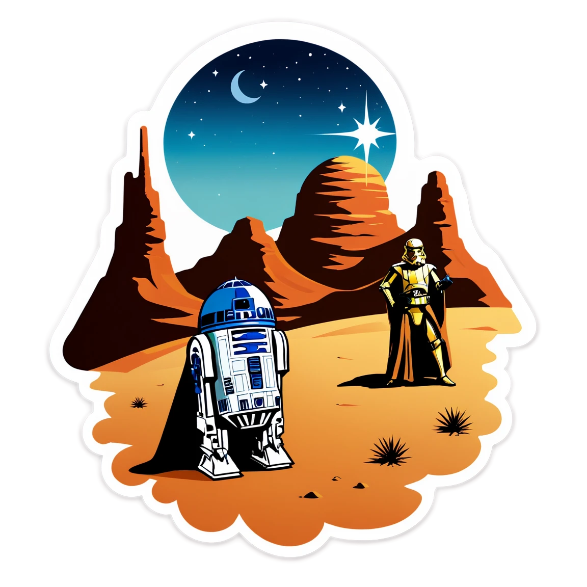 Star wars in a desert