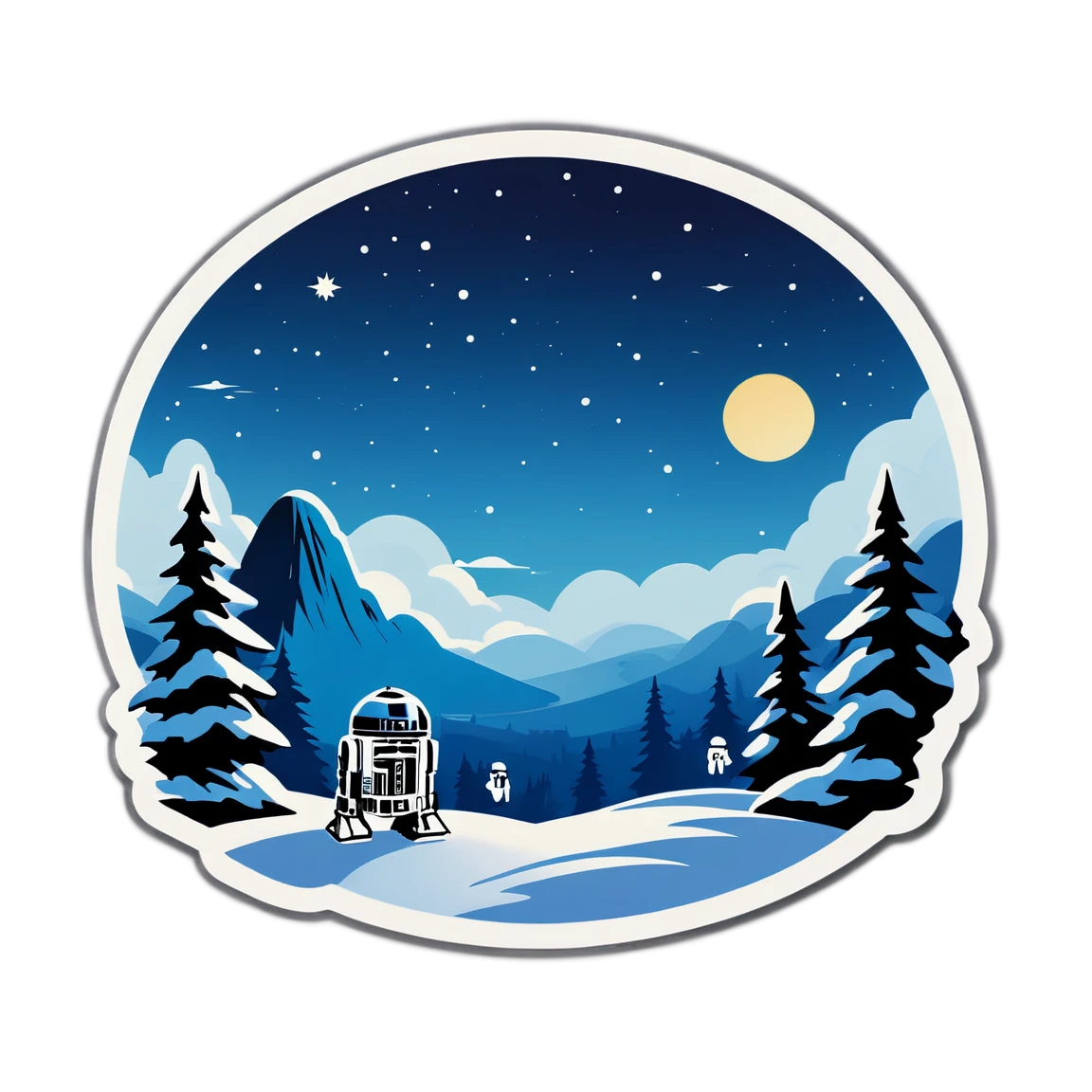 Star wars in a snowy landscape