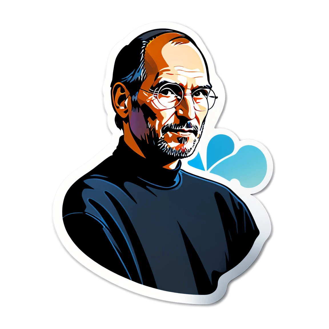 Steve Jobs on stage, tech visionary sticker, Steve Jobs sticker