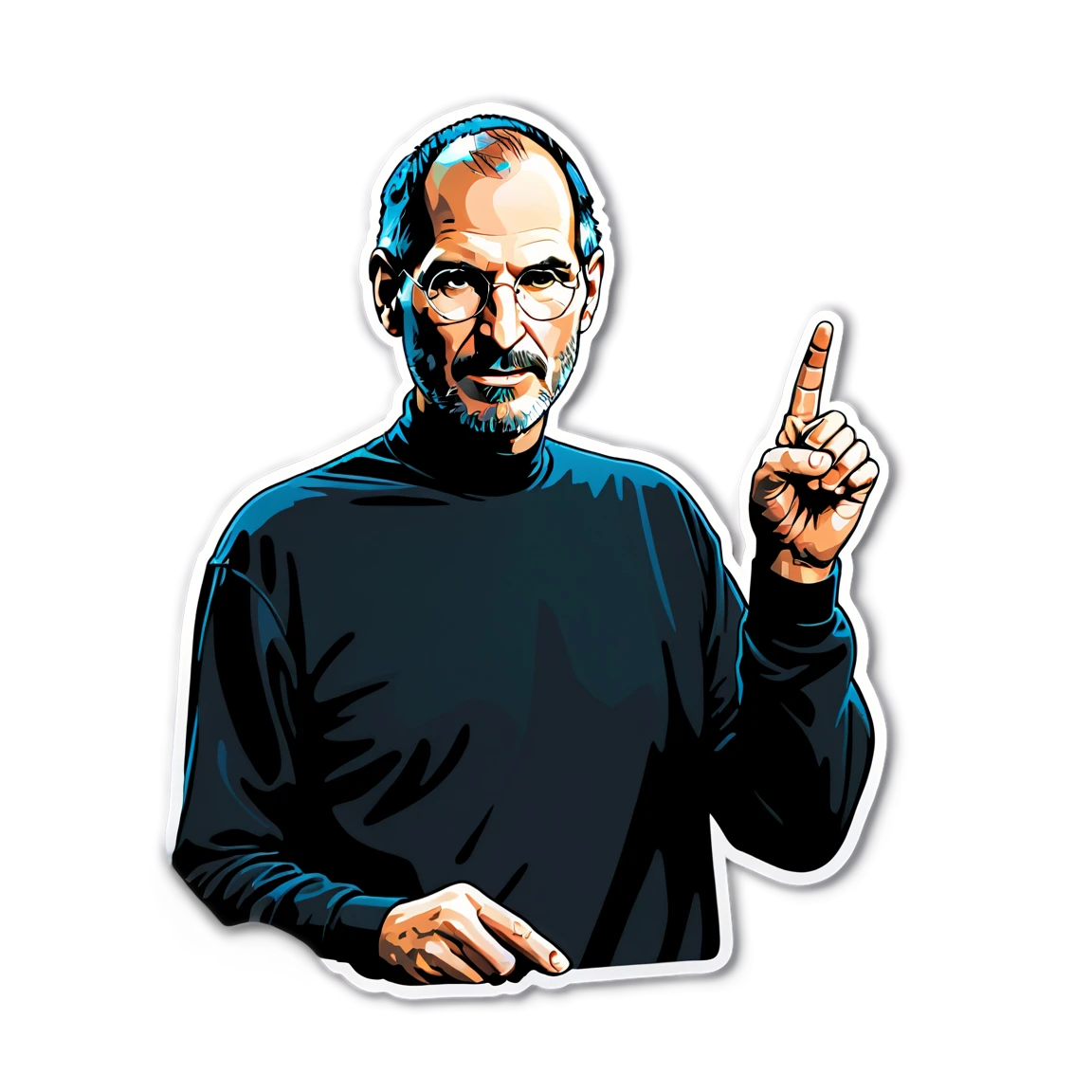 Steve Jobs pointing, tech visionary sticker, Steve Jobs sticker