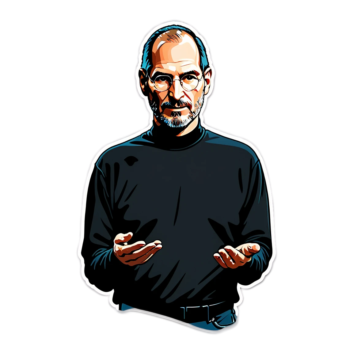 Steve Jobs giving a presentation, tech visionary sticker, Steve Jobs sticker