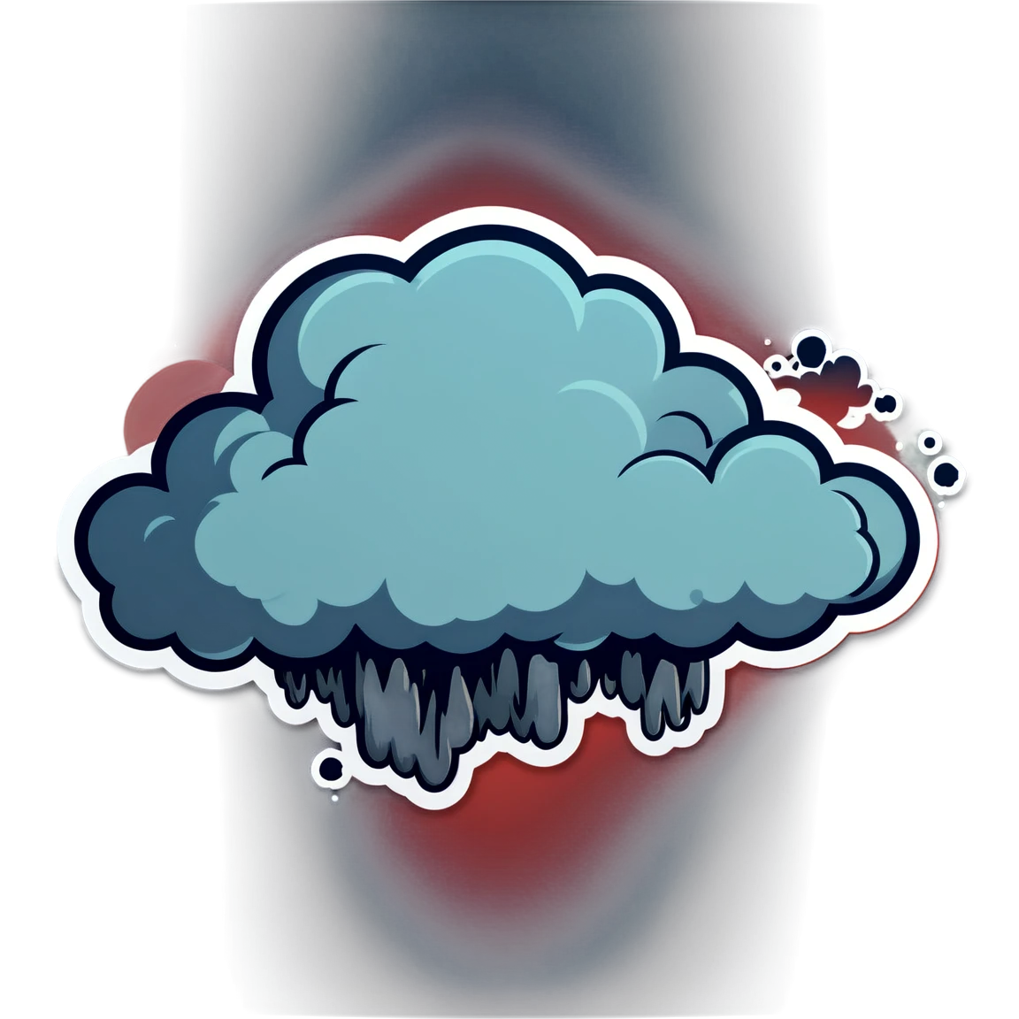 Stomp sticker with dust clouds