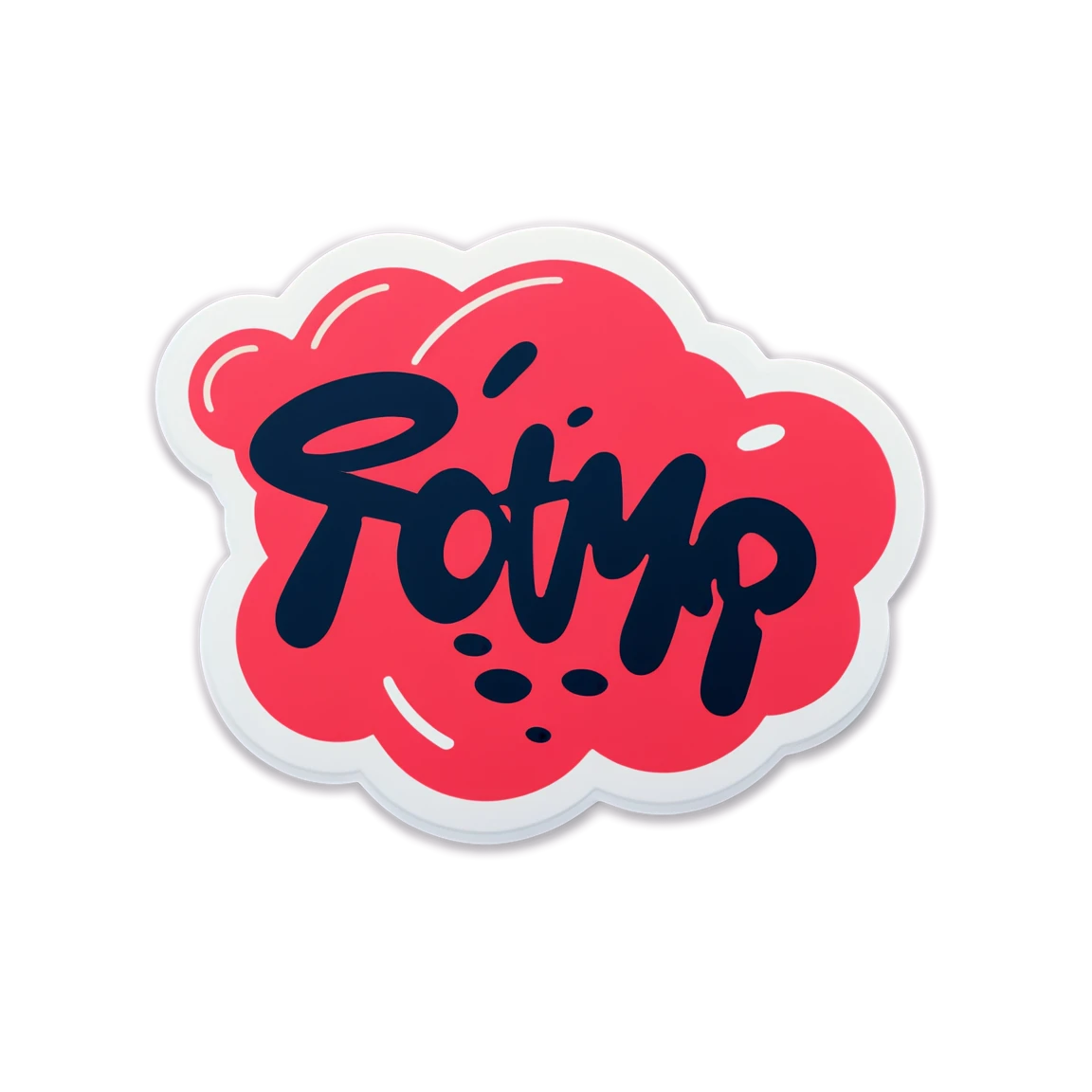 Stomp sticker with motion lines