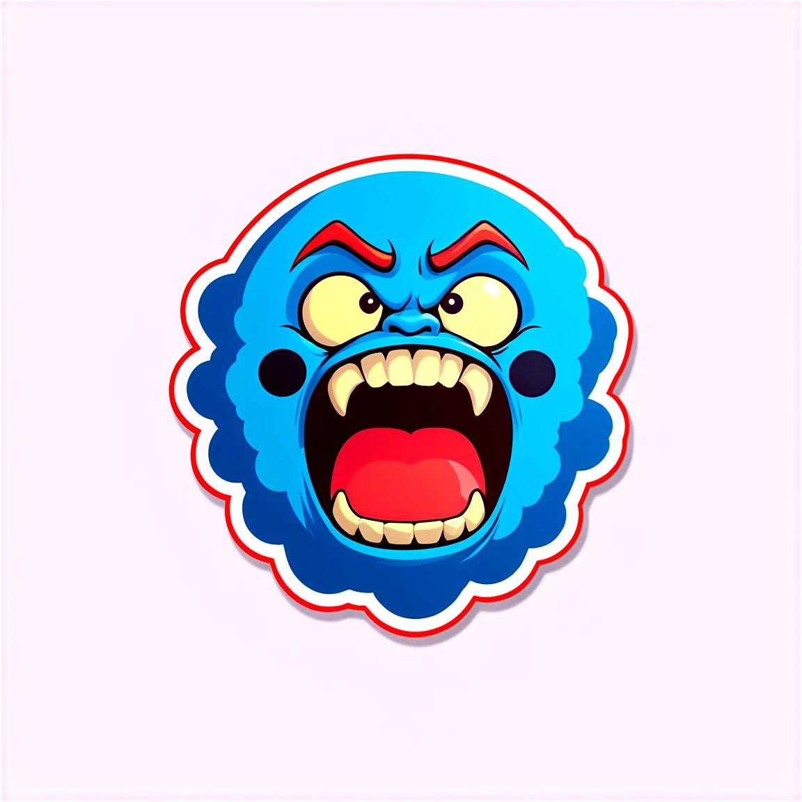 Stomp sticker with intense expression