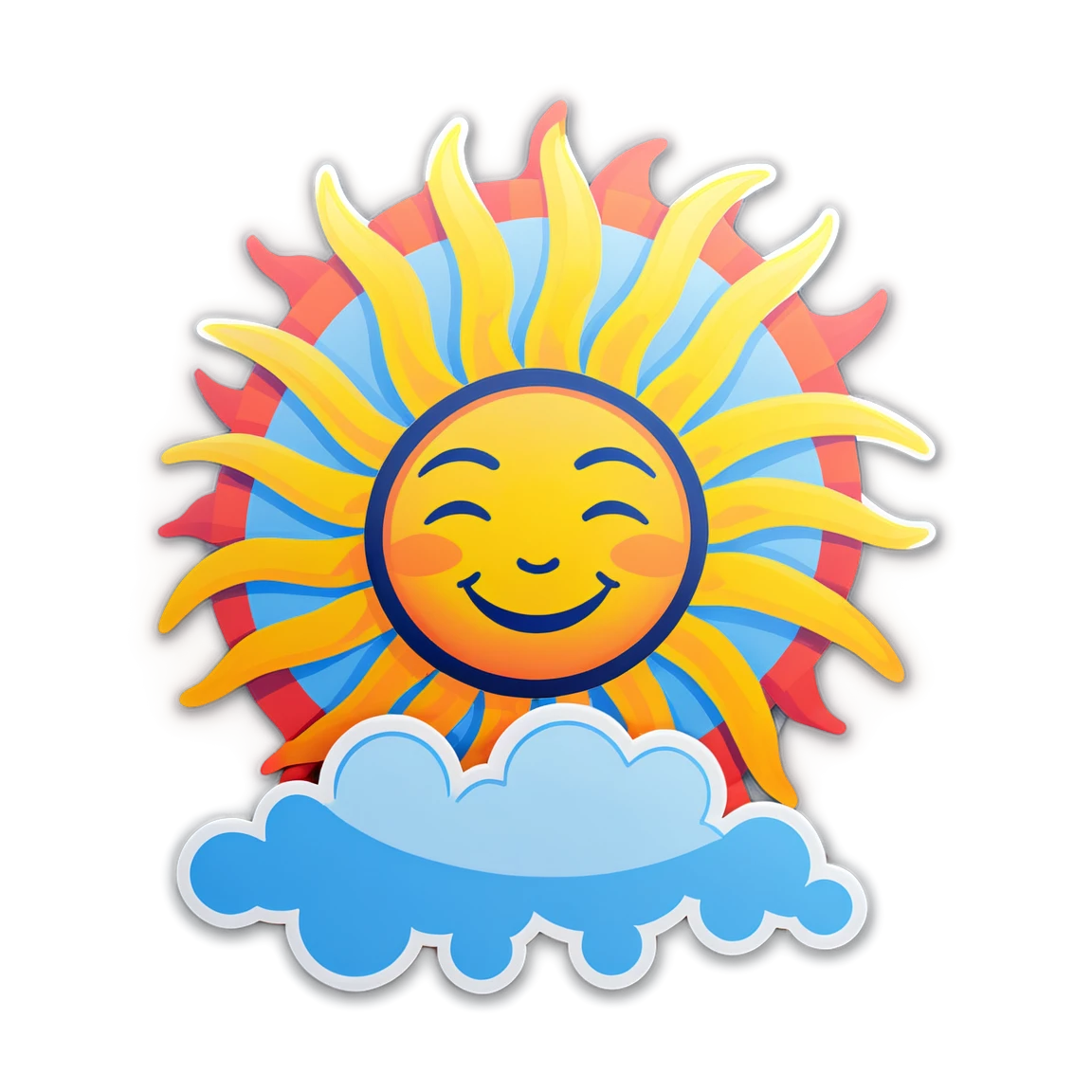 Sun in the sky, sun sticker