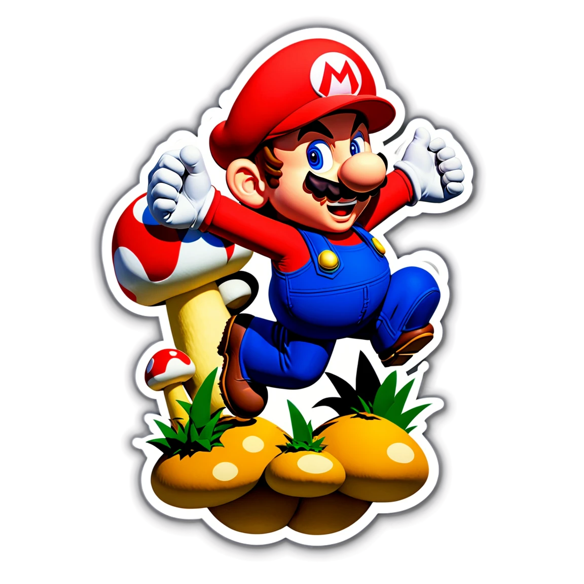 Super Mario in the Mushroom Kingdom, Super Mario sticker