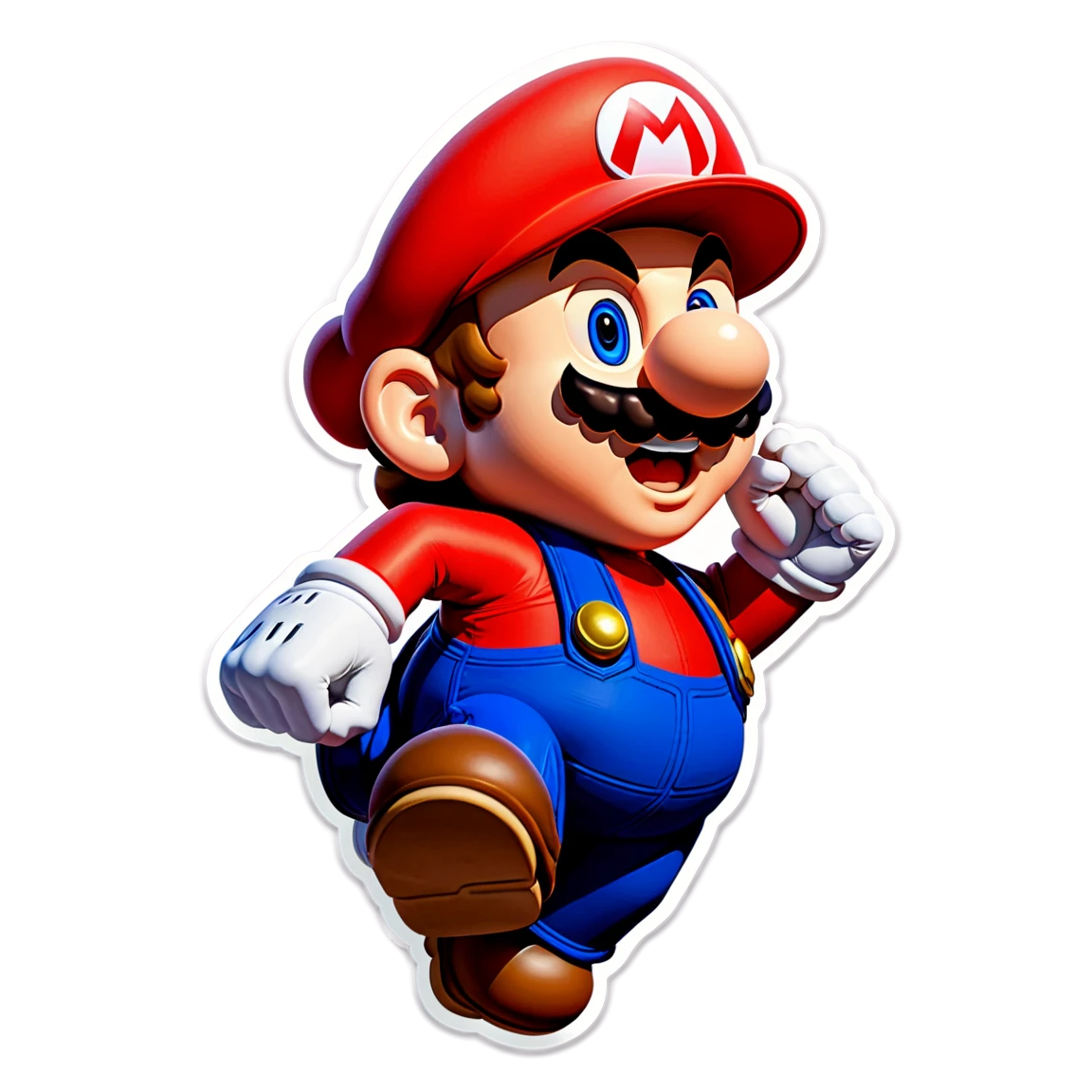 Super Mario powering up, Super Mario sticker