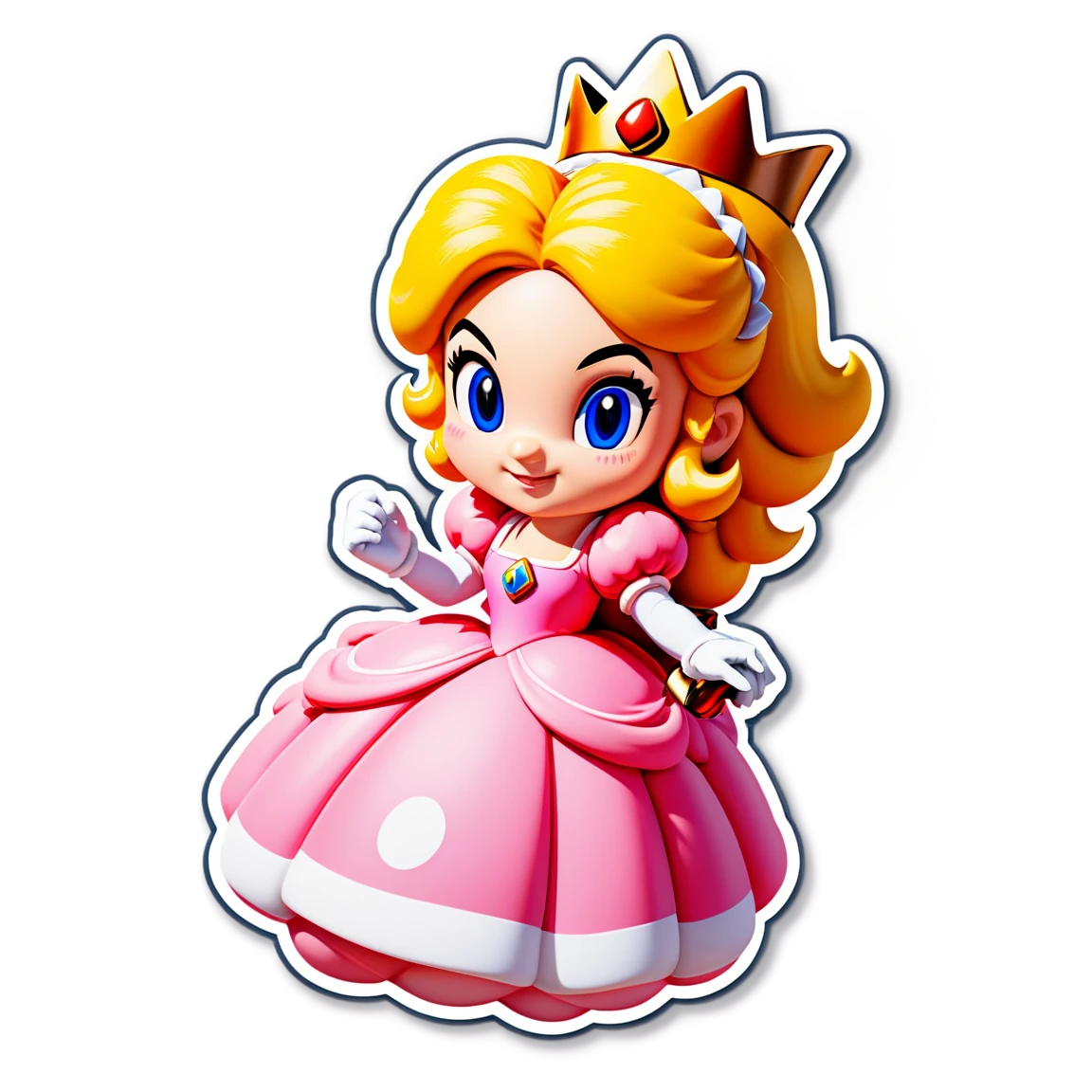 Super Mario with Princess Peach, Super Mario sticker