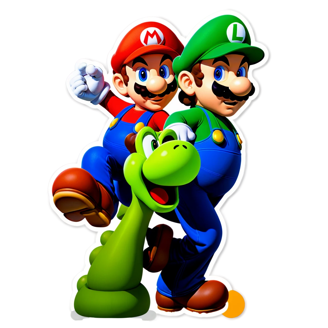 Super Mario with Luigi, Super Mario sticker