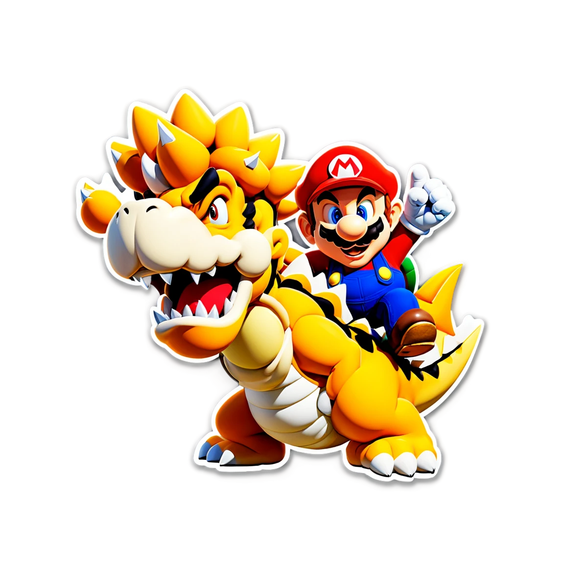 Super Mario with Bowser, Super Mario sticker