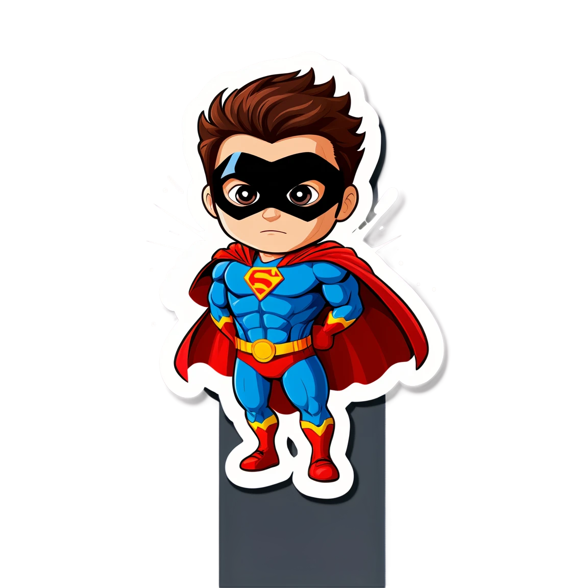 Superhero with laser vision, superhero sticker