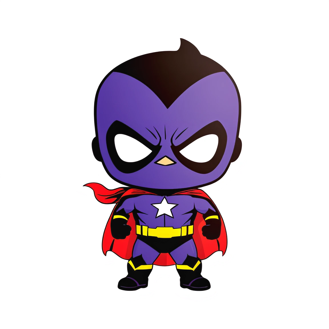 Superhero with a mask, superhero sticker