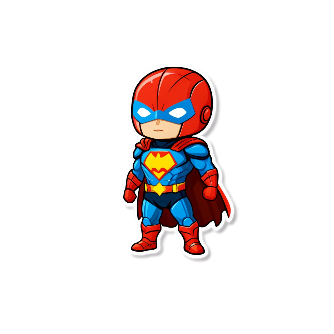 Superhero wearing armor, superhero sticker