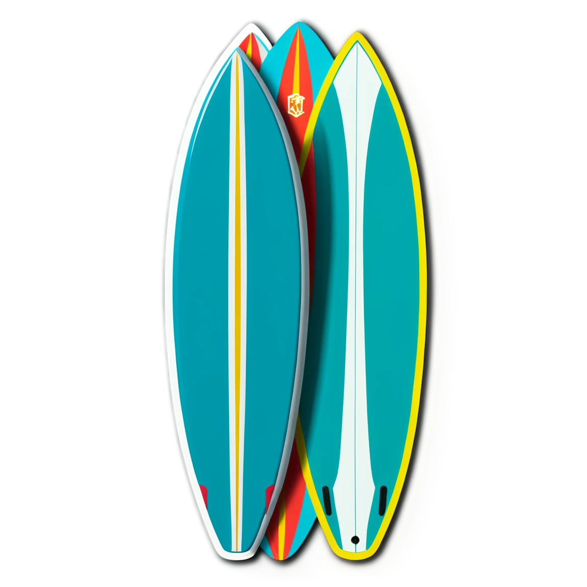 Classic surfboard design, surfboard sticker