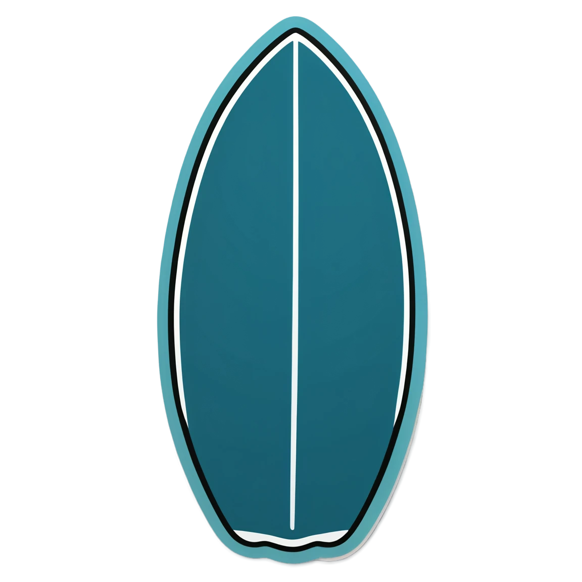 Modern surfboard graphic, surfboard sticker