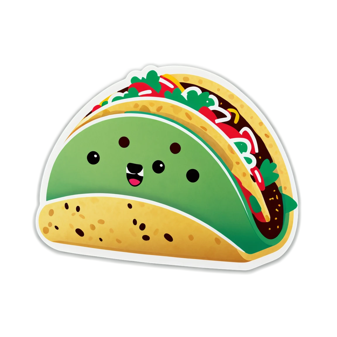 Taco party, taco sticker