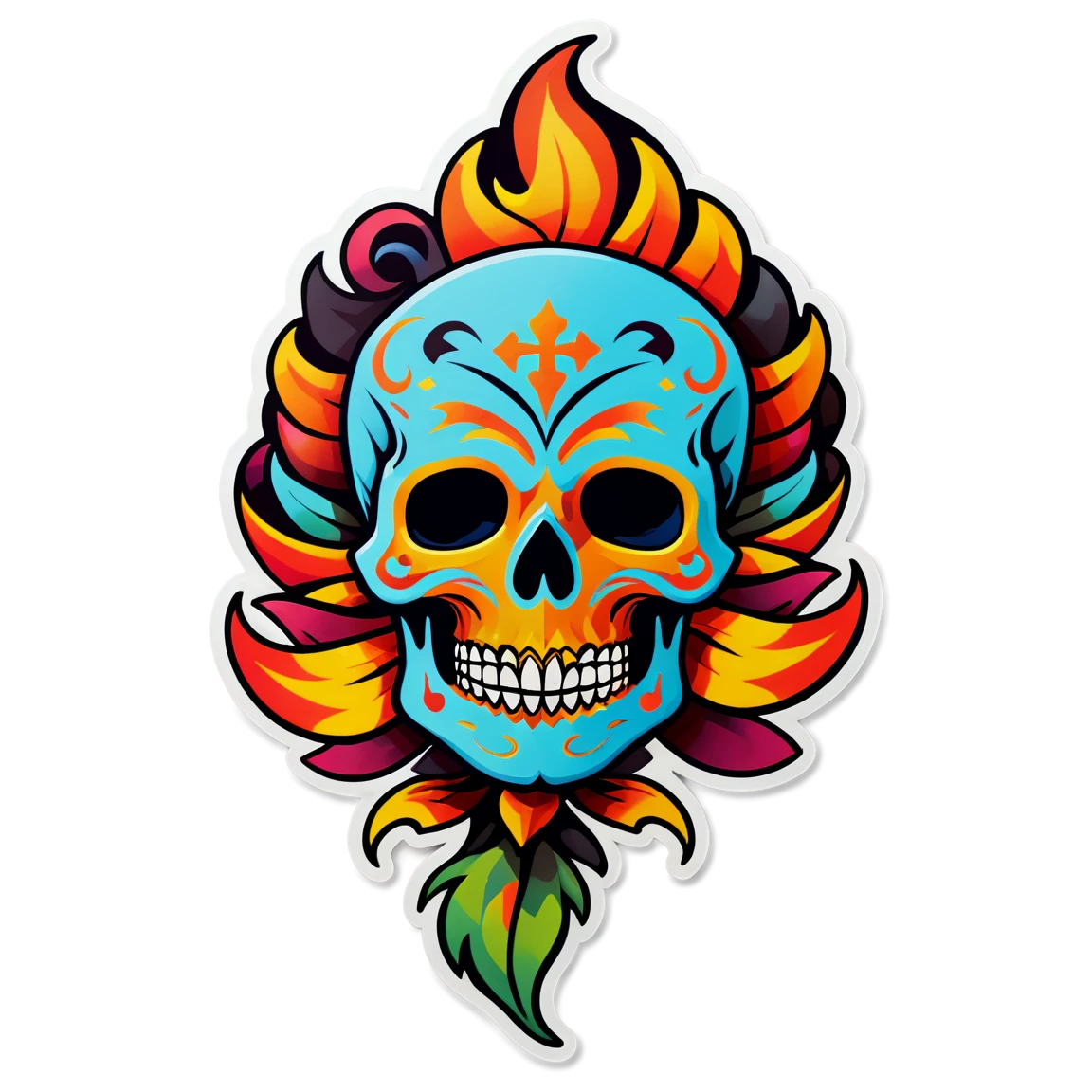 Tattoo sticker colorful