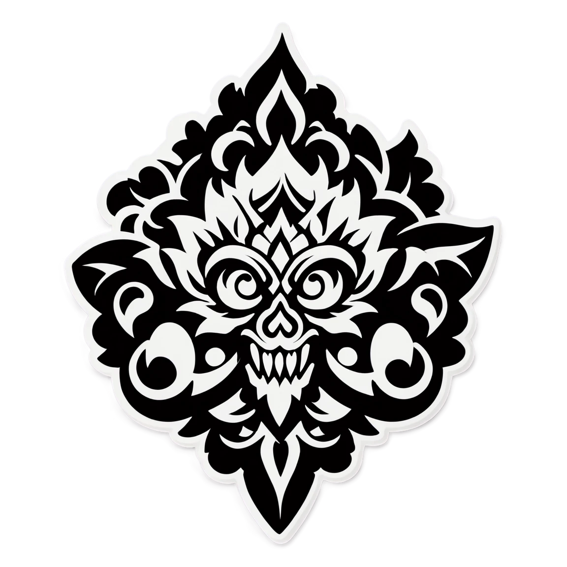 Tattoo sticker in black and white