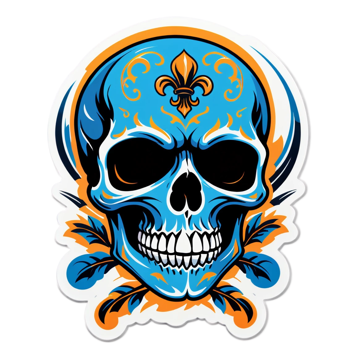 Tattoo sticker with skull design