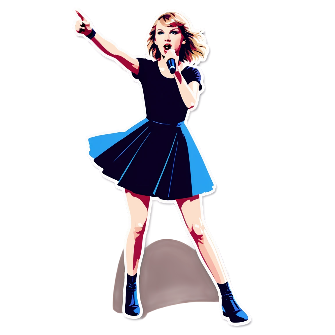 Taylor Swift with dress, singer sticker, Taylor Swift sticker