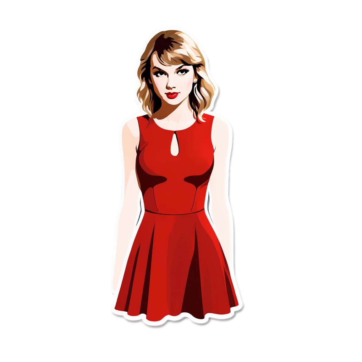 Taylor Swift with dress, singer sticker, Taylor Swift sticker