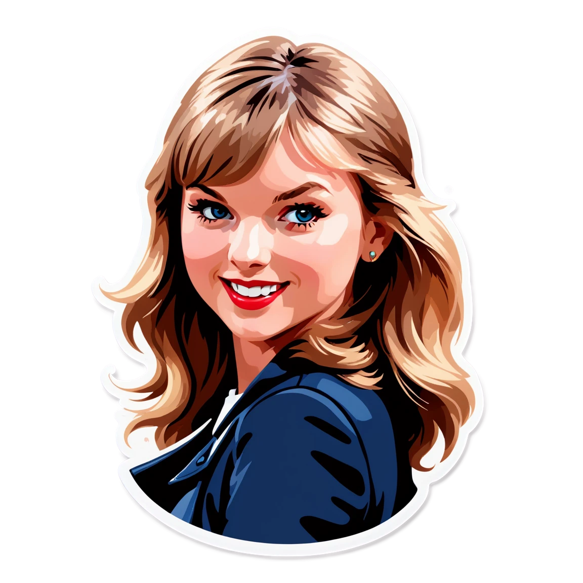 Taylor Swift smiling, singer sticker, Taylor Swift sticker