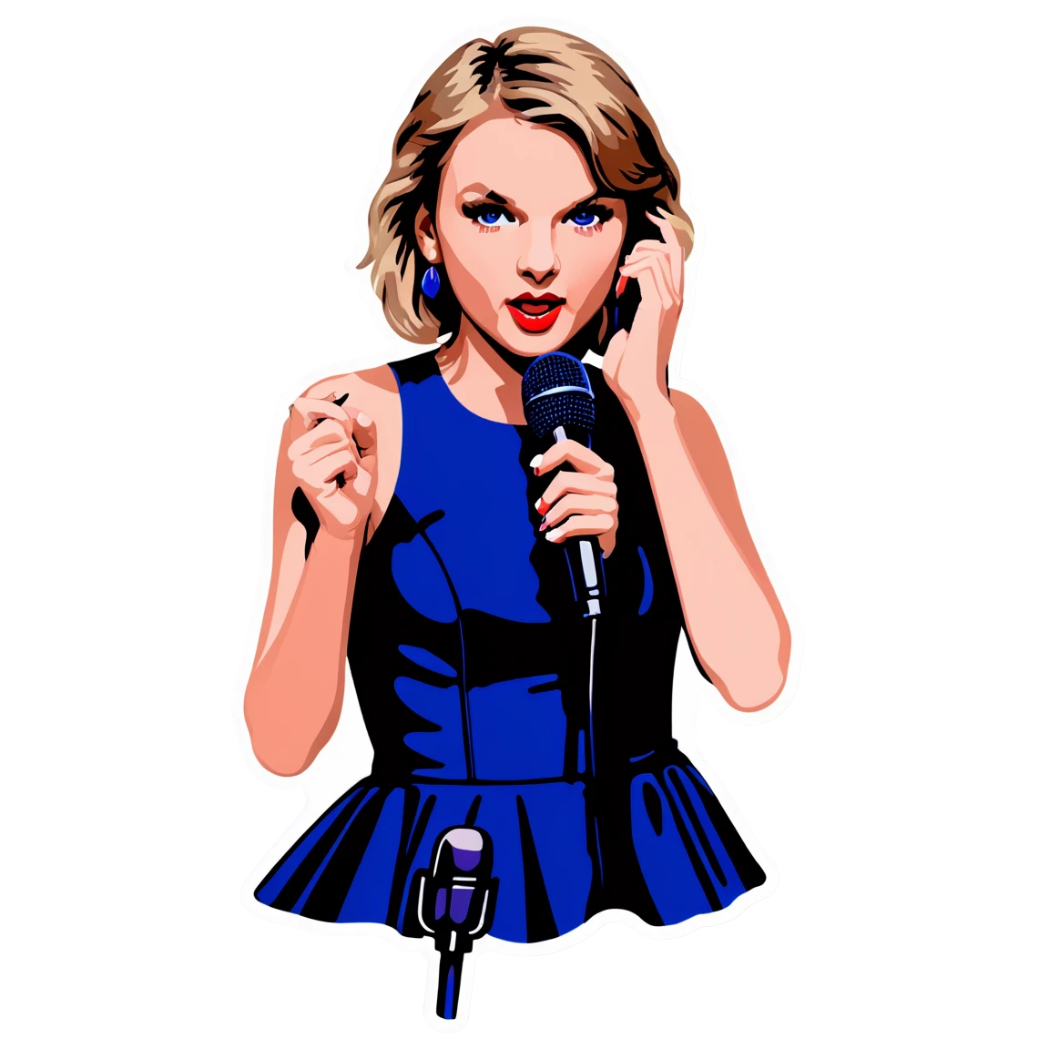 Taylor Swift singing, singer sticker, Taylor Swift sticker