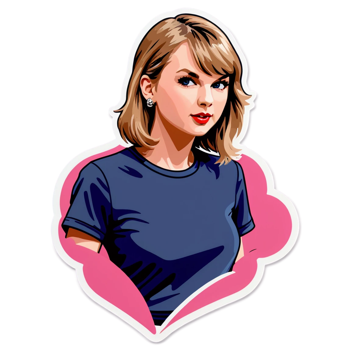 Taylor Swift with her heart, singer sticker, Taylor Swift sticker